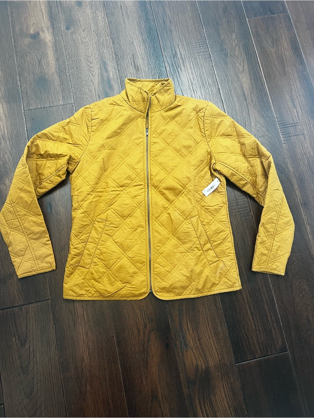 Traditional padded jacket in dark camel